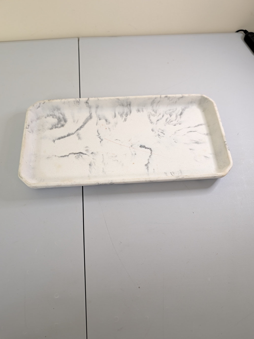 White Marble-Effect Decorative Tray - Home Accents B27